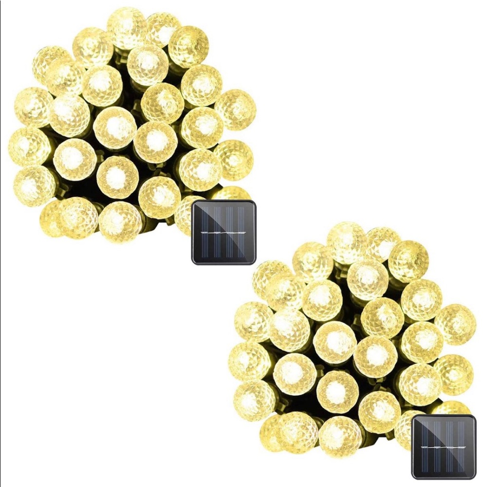 Solar Powered String Lights 2 Pack G12 50 LED